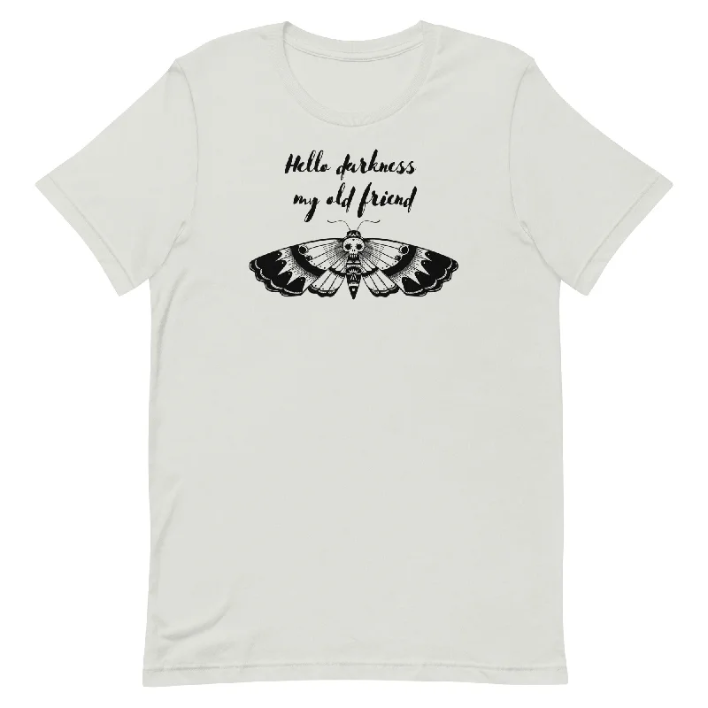 Hello Darkness My Old Friend Unisex t-shirt Graphic Embroidered Appliqued