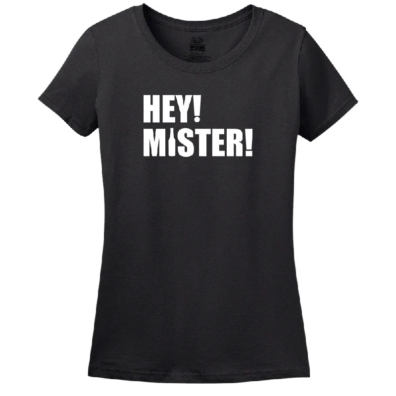 Hey Mister - Women's T-Shirt Front Pockets Side Pockets Patch Pockets