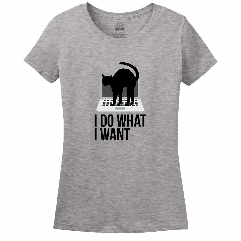 I Do What I Want Cat Women's Tee Casual Formal Business