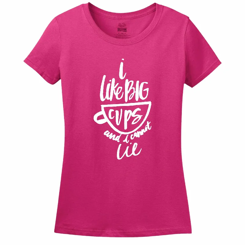 I Like Big Cups Women's T-Shirt Plaid T-Shirt Polka Dot Checkered