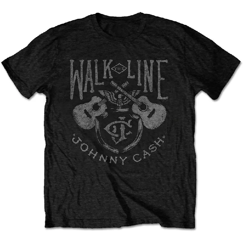 Johnny Cash | Official Band T-Shirt | Walk The Line Anti-Pilling Machine Wash Handmade Johnny Cash | Official Band T-Shirt | Walk The Line Anti-Pilling Machine Wash Handmade