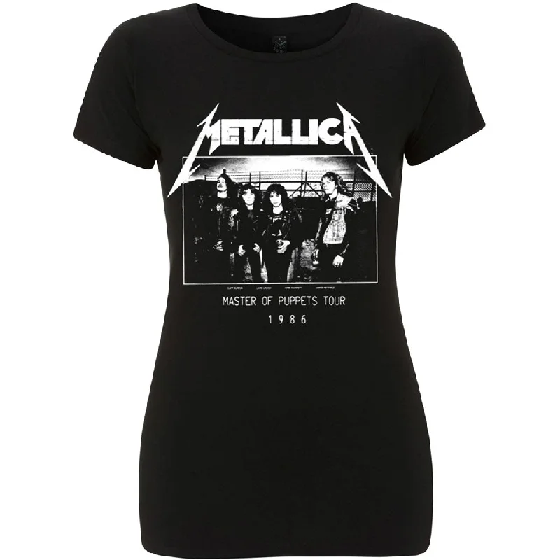 Metallica Ladies T-Shirt: MOP Photo Damage Inc Tour Fleece Fabric Down Fabric Feather Fabric Metallica Ladies T-Shirt: MOP Photo Damage Inc Tour Fleece Fabric Down Fabric Feather Fabric