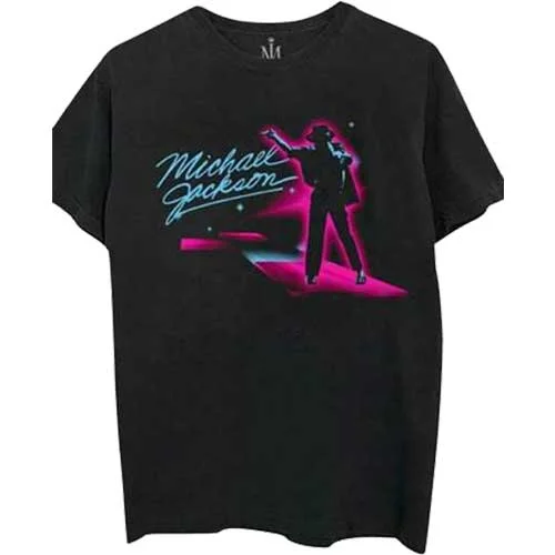 Michael Jackson | Official Band T-Shirt | Neon Collared Crew Neck Turtle Neck