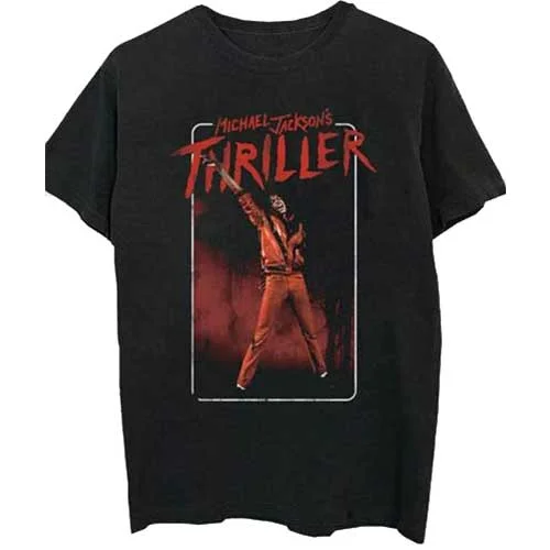 Michael Jackson | Official Band T-Shirt | Thriller White Red Suit Elasticated Padded Insulated