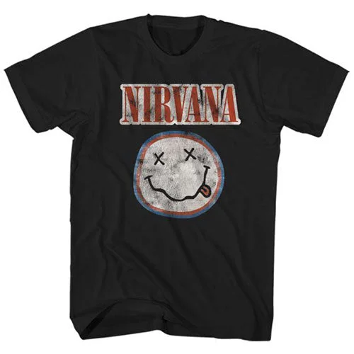 Nirvana | Official Band T-Shirt | Distressed Logo Satin Fabric Silk Fabric Chiffon Fabric Nirvana | Official Band T-Shirt | Distressed Logo Satin Fabric Silk Fabric Chiffon Fabric