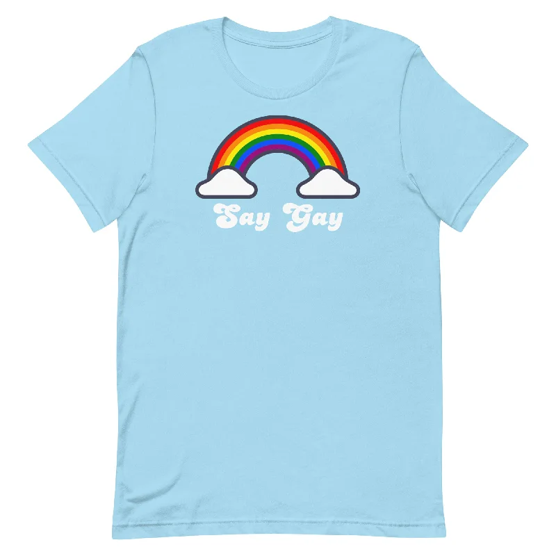 Say Gay Unisex t-shirt Graphic T-Shirt Round Neck Polyester