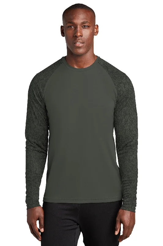 Sport-Tek  Long Sleeve Digi Camo Tee. ST460LS Hooded Caped Shawl Collar