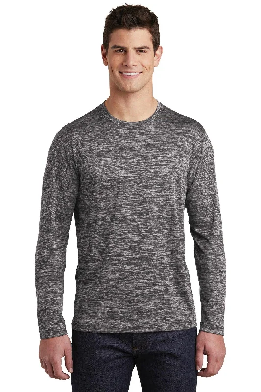 Sport-Tek PosiCharge Long Sleeve Electric Heather Tee. ST390LS Polka Dot Checkered Tartan Sport-Tek PosiCharge Long Sleeve Electric Heather Tee. ST390LS Polka Dot Checkered Tartan