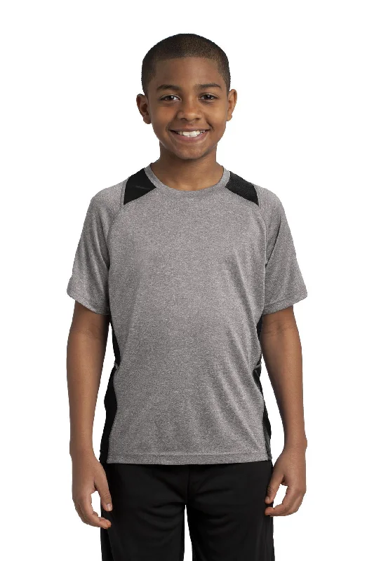 Sport-Tek Youth Heather Colorblock Contender Tee. YST361 Terry Blend Velvet Blend Canvas Blend Sport-Tek Youth Heather Colorblock Contender Tee. YST361 Terry Blend Velvet Blend Canvas Blend
