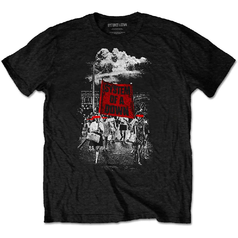 System Of A Down | Official Band T-Shirt | Banner Marchs Chenille Blend Fleece Blend Nylon Blend