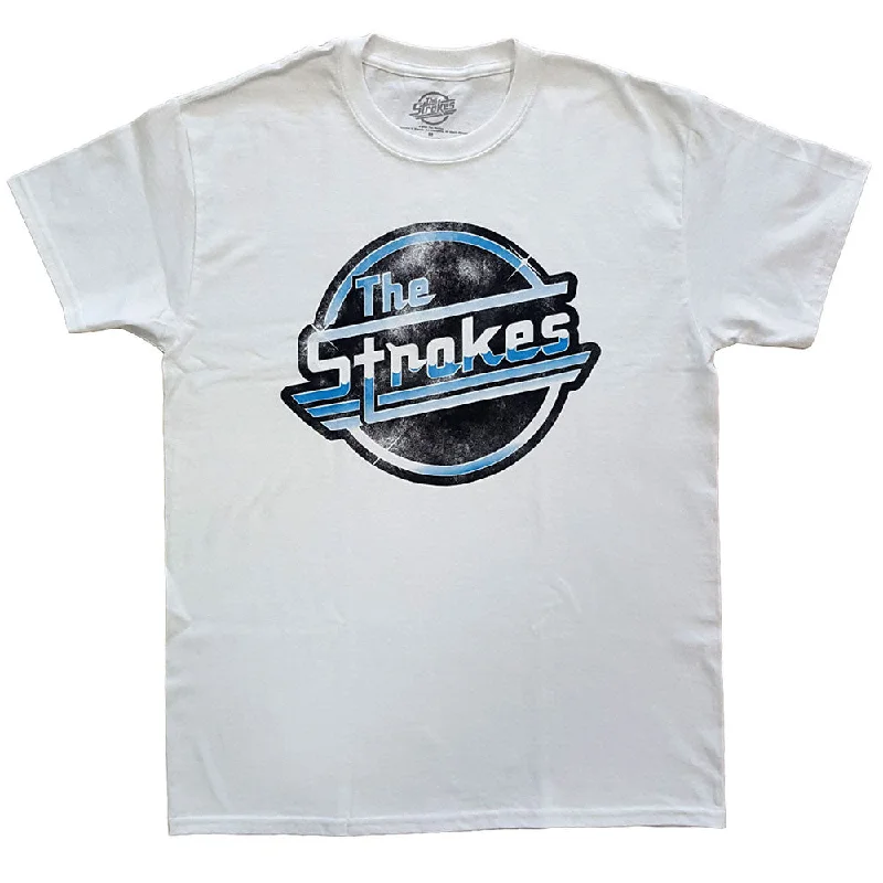 The Strokes | Official Band T-Shirt | Distressed OG Magna White Beaded Sequined Faux Fur The Strokes | Official Band T-Shirt | Distressed OG Magna White Beaded Sequined Faux Fur