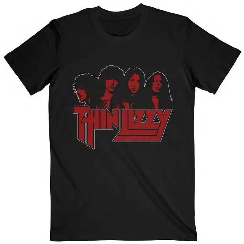 Thin Lizzy | Official Band T-Shirt | Band Photo Logo Houndstooth Herringbone Solid