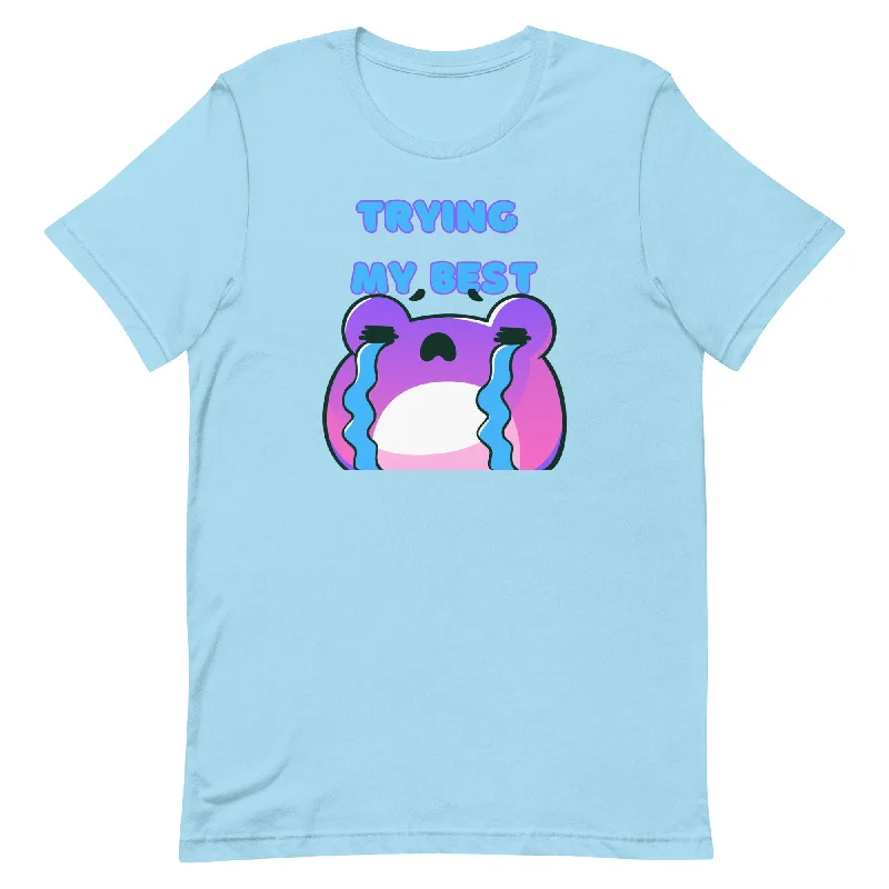 Trying My Best Unisex t-shirt Collared Crew Neck Turtle Neck