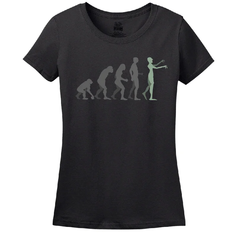 Zombie Evolution Women's T-Shirt Chenille Fabric Brocade Fabric Lace Fabric