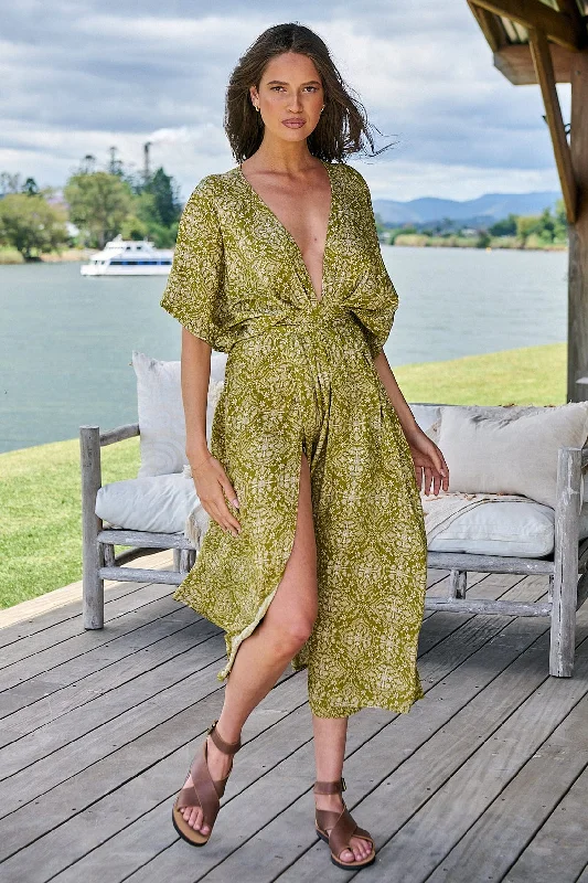Fields Maxi Dress - Sevillano Elegant Lace-Up Maxi Dress