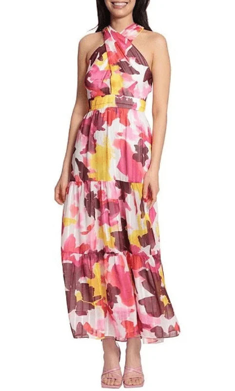 Maggy London G5234M - Printed Crisscross Halter Maxi Dress Stylish Button-Up Maxi Dress Maggy London G5234M - Printed Crisscross Halter Maxi Dress Stylish Button-Up Maxi Dress