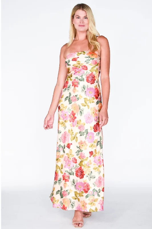 Art Of Bloom Strapless Maxi Dress Trendy Maxi Dress with Lace