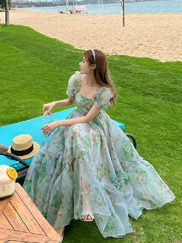 Vintage Floral Evening Midi Maxi Dresses for Women Elegant Casual Party Prom Green Holiday Princess Fairy Long Dress Summer Comfortable T-Shirt Maxi Dress Vintage Floral Evening Midi Maxi Dresses for Women Elegant Casual Party Prom Green Holiday Princess Fairy Long Dress Summer Comfortable T-Shirt Maxi Dress