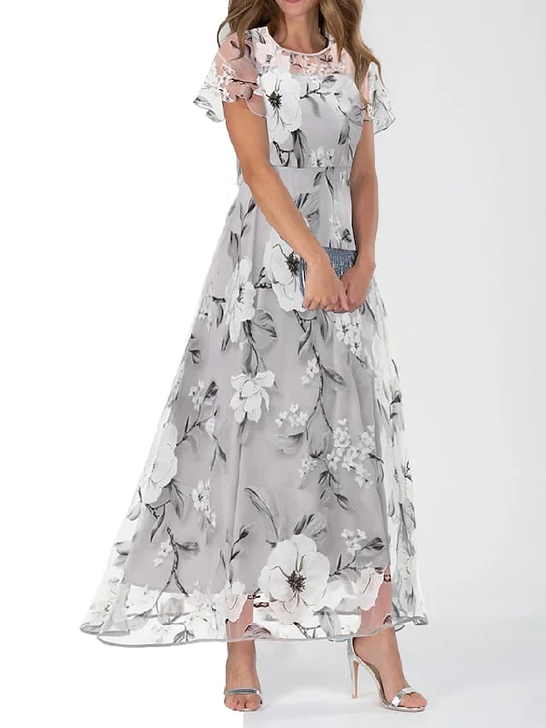 Women's Long Dress Maxi Dress Swing Dress Floral Dress Print Dress Floral Fashion Modern Daily Vacation Mesh Print Short Sleeve Crew Neck Dress Regular Fit Gray Spring Summer S M L XL XXL Stylish Pleated A-Line Maxi Dress Women's Long Dress Maxi Dress Swing Dress Floral Dress Print Dress Floral Fashion Modern Daily Vacation Mesh Print Short Sleeve Crew Neck Dress Regular Fit Gray Spring Summer S M L XL XXL Stylish Pleated A-Line Maxi Dress