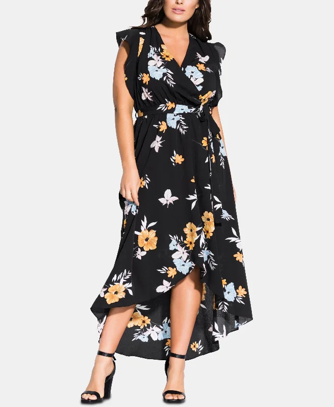 City Chic Trendy Plus Size Zinnea Maxi Dress Trendy Maxi Dress with Straps