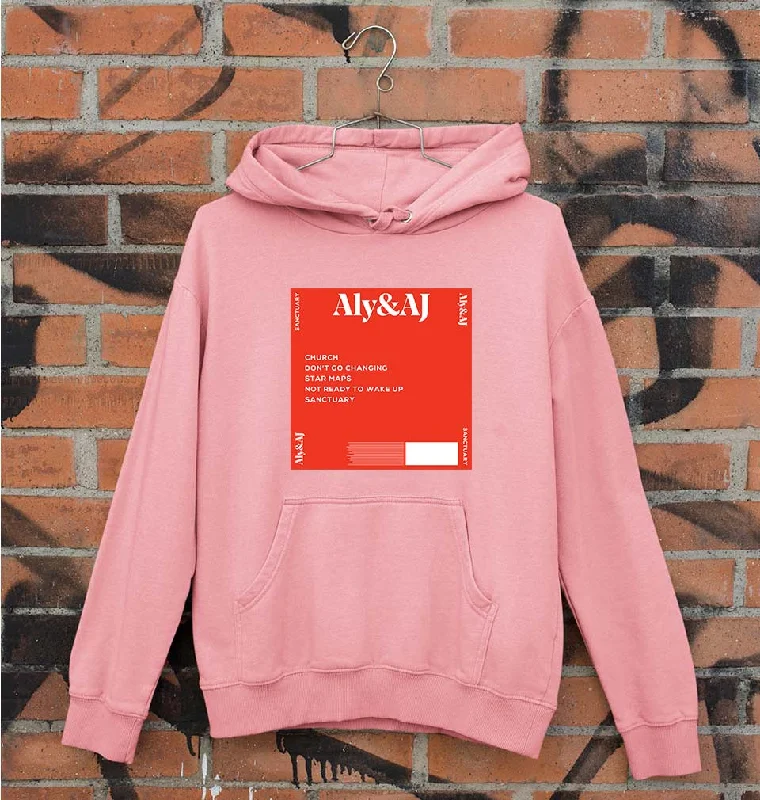 Aly & AJ Unisex Hoodie for Men/Women Hoodie with Hem Patch Decorative Personalized