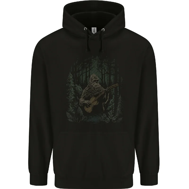 Bigfoot Playing the Guitar Mens 80% Cotton Hoodie Hoodie with Pattern Geometric Abstract Bigfoot Playing the Guitar Mens 80% Cotton Hoodie Hoodie with Pattern Geometric Abstract