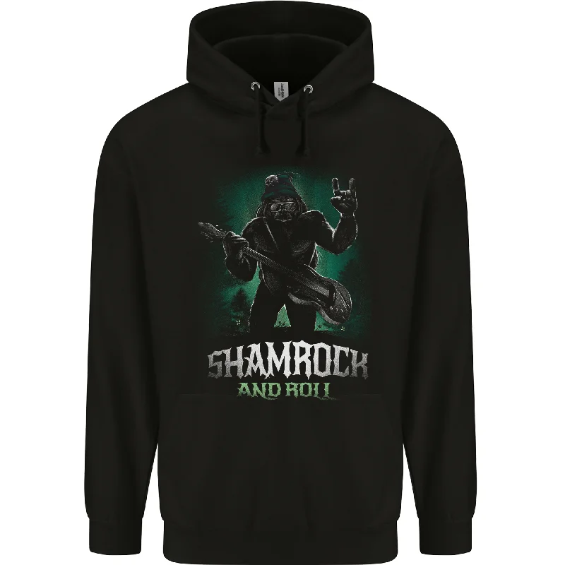 Bigfoot Shamrock n Roll Funny St Patricks Day Mens 80% Cotton Hoodie Hoodie with Frayed Bohemian Relaxed Bigfoot Shamrock n Roll Funny St Patricks Day Mens 80% Cotton Hoodie Hoodie with Frayed Bohemian Relaxed
