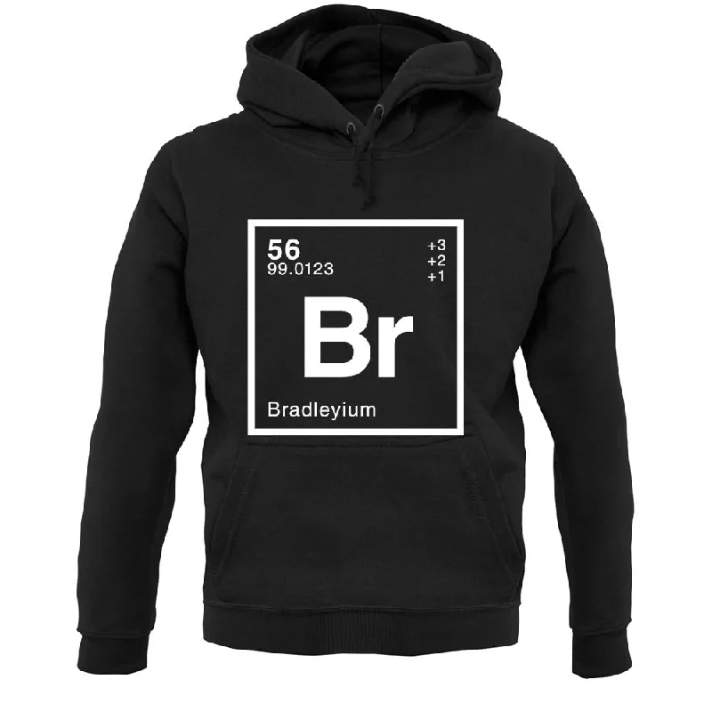 Bradley - Periodic Element Unisex Hoodie Hoodie with Gradient Ombre Colorful