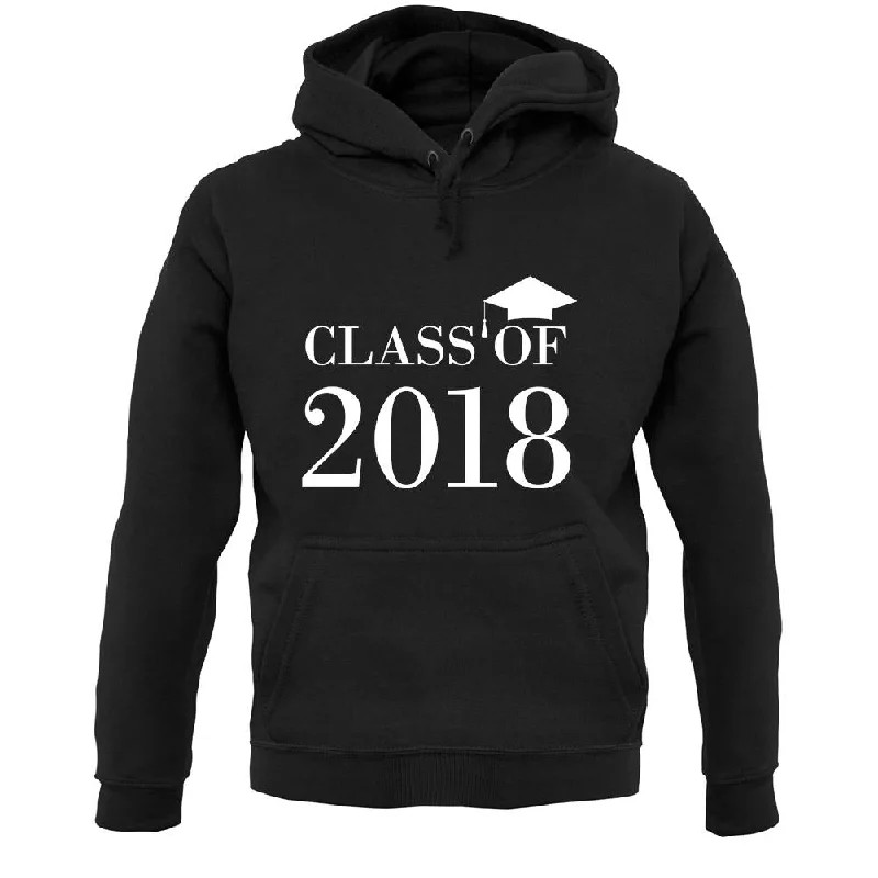 Class of 2018 Unisex Hoodie Hoodie with Neon Bright Vibrant