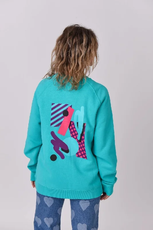 Penfold Sweatshirt - Aqua Hooded Sweatshirt Casual Wear Street Style