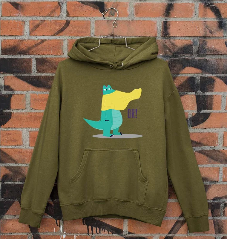 Crocodile Unisex Hoodie for Men/Women Hoodie with Turtle Neck Cozy Winter