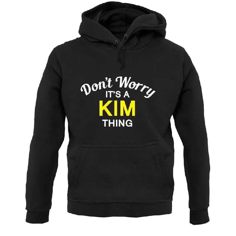 Don't Worry It's a KIM Thing! Unisex Hoodie Hoodie with Cropped Fit Short Trendy