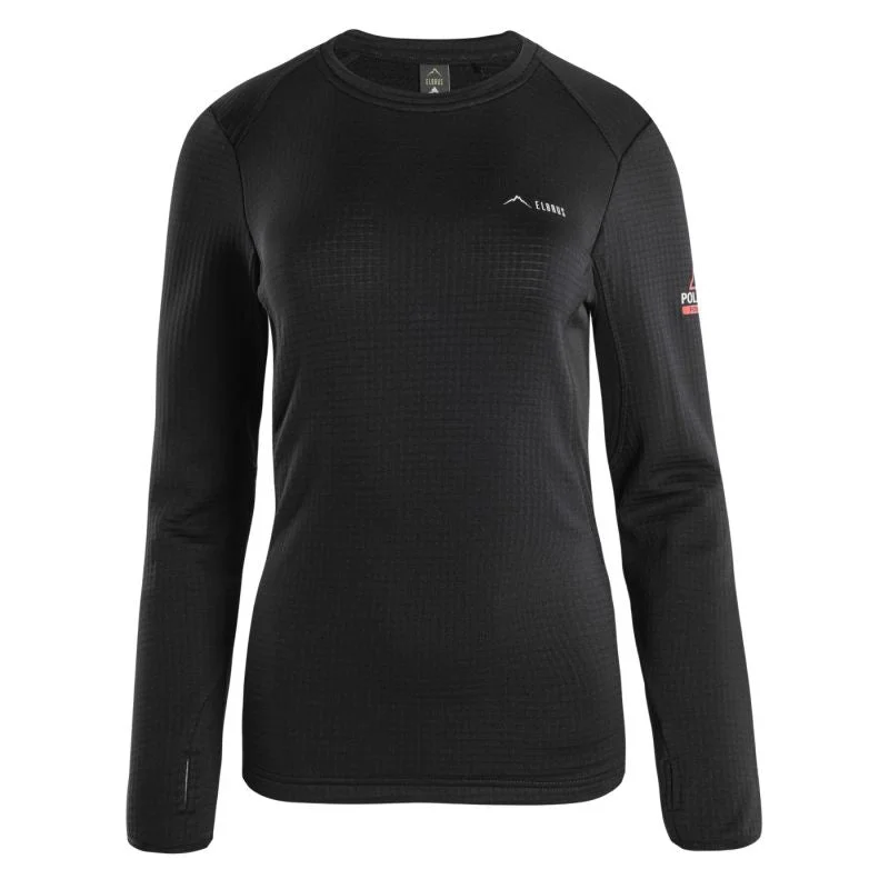 Elbrus Nadim Polartec Womens Sweatshirt - Black Hoodie with Full-Zip Functional Layering Elbrus Nadim Polartec Womens Sweatshirt - Black Hoodie with Full-Zip Functional Layering