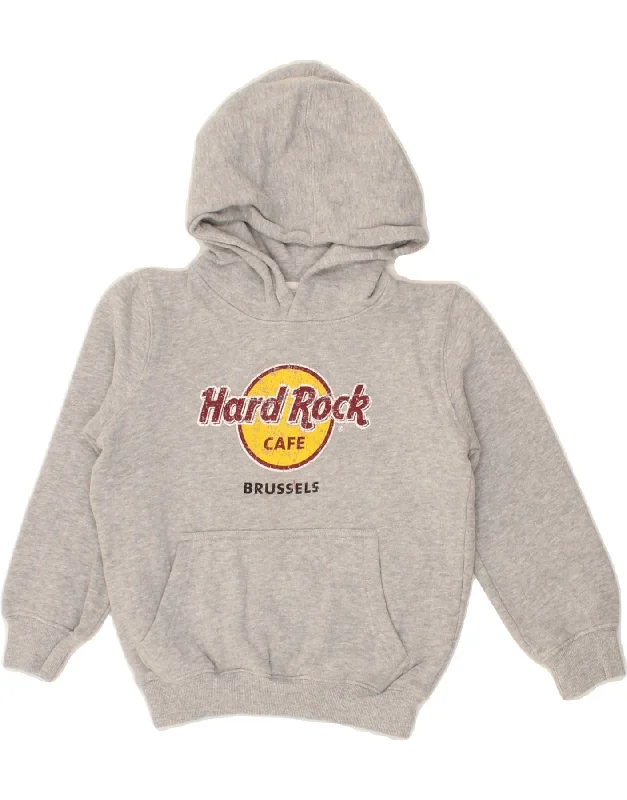 HARD ROCK CAFE Girls Brussels Graphic Hoodie Jumper 7-8 Years Small Grey Hoodie Dress Longline Feminine HARD ROCK CAFE Girls Brussels Graphic Hoodie Jumper 7-8 Years Small Grey Hoodie Dress Longline Feminine