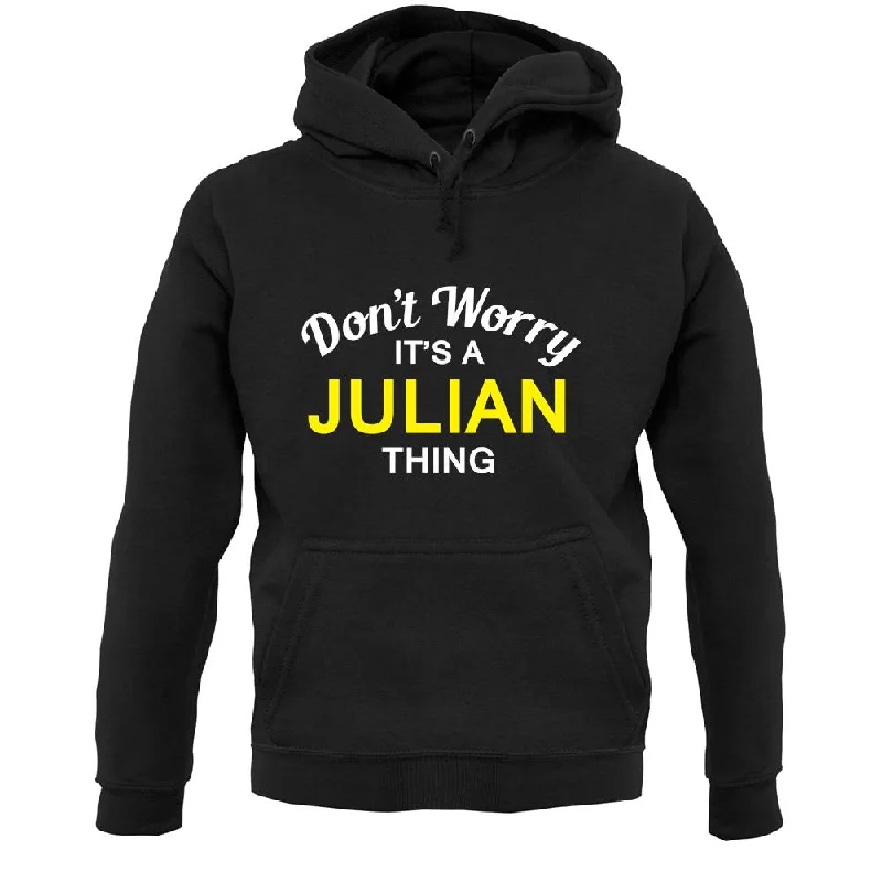 Julian - Periodic Element Unisex Hoodie Hoodie with High Neck Warm Protective