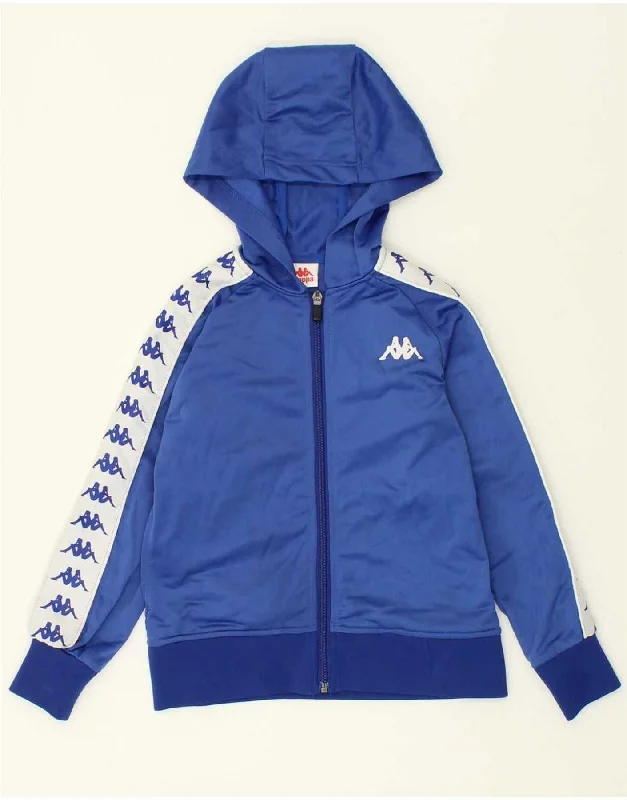 KAPPA Boys Graphic Zip Hoodie Sweater 7-8 Years Blue Polyester Hoodie with Belted Waist Structured Tailored KAPPA Boys Graphic Zip Hoodie Sweater 7-8 Years Blue Polyester Hoodie with Belted Waist Structured Tailored