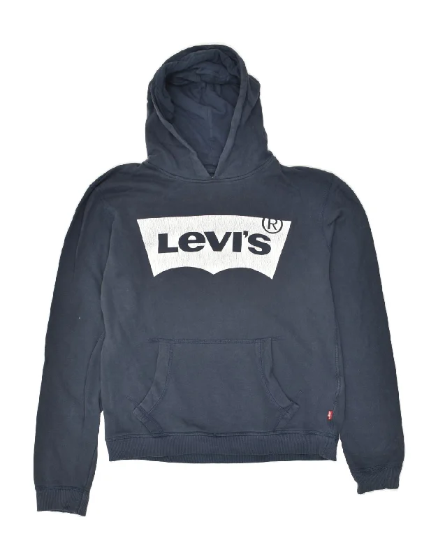 LEVI'S Boys Graphic Hoodie Jumper 15-16 Years Navy Blue Cotton Hoodie with Lace Feminine Delicate LEVI'S Boys Graphic Hoodie Jumper 15-16 Years Navy Blue Cotton Hoodie with Lace Feminine Delicate