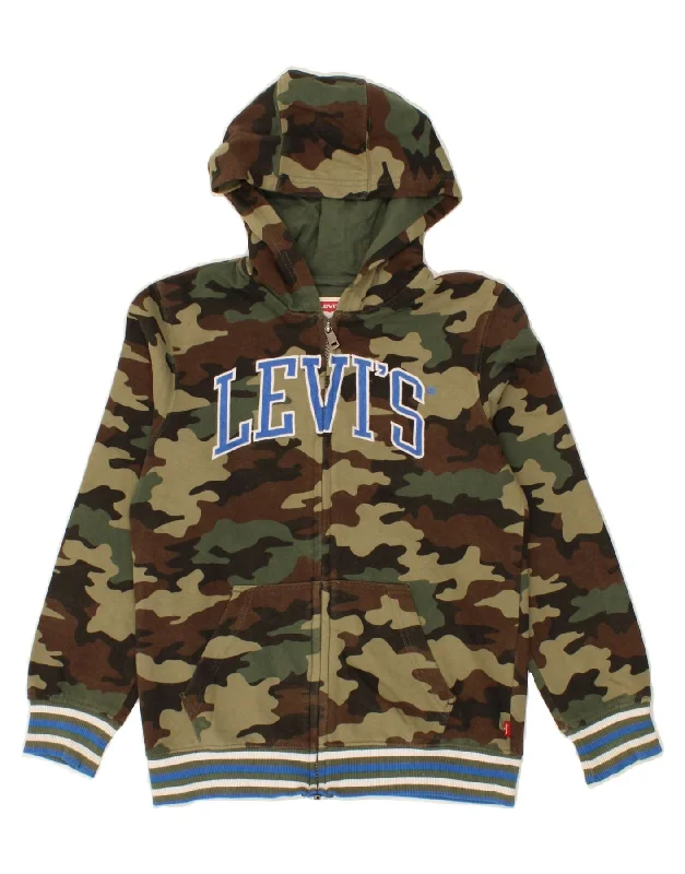 LEVI'S Boys Graphic Zip Hoodie Sweater 13-14 Years Khaki Camouflage Hoodie Crop Top Short Trendy LEVI'S Boys Graphic Zip Hoodie Sweater 13-14 Years Khaki Camouflage Hoodie Crop Top Short Trendy