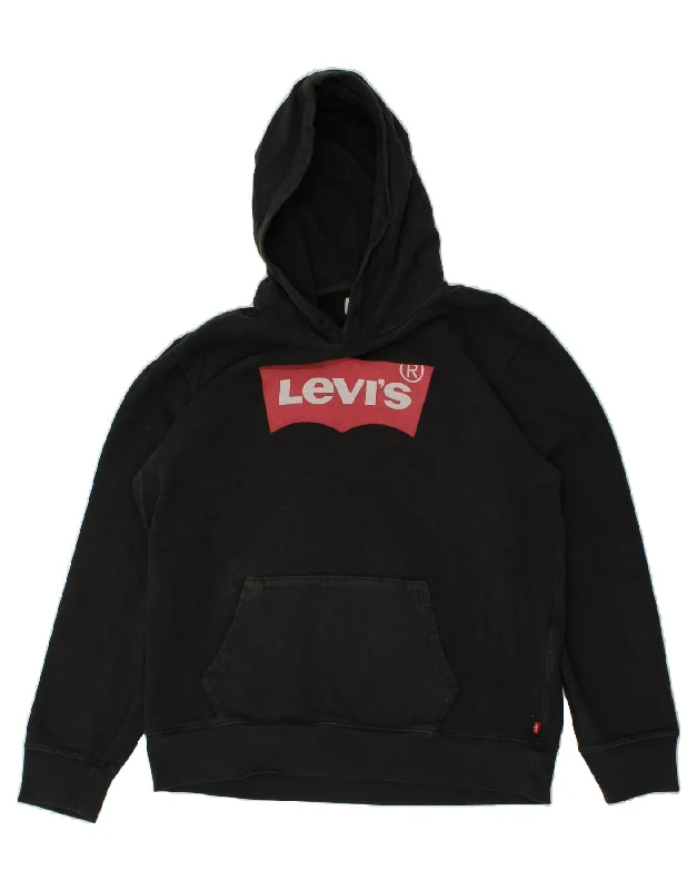 LEVI'S Mens Graphic Hoodie Jumper Large Black Cotton Hoodie with Camouflage Military Edgy LEVI'S Mens Graphic Hoodie Jumper Large Black Cotton Hoodie with Camouflage Military Edgy
