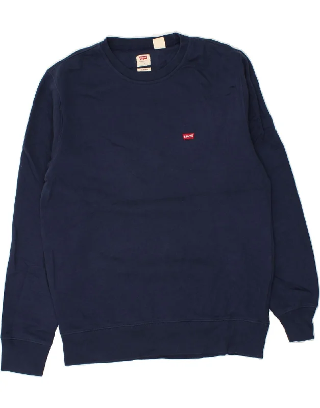 LEVI'S Mens Standard Sweatshirt Jumper Small Navy Blue Cotton Hoodie with Drop Shoulder Relaxed Streetwear LEVI'S Mens Standard Sweatshirt Jumper Small Navy Blue Cotton Hoodie with Drop Shoulder Relaxed Streetwear