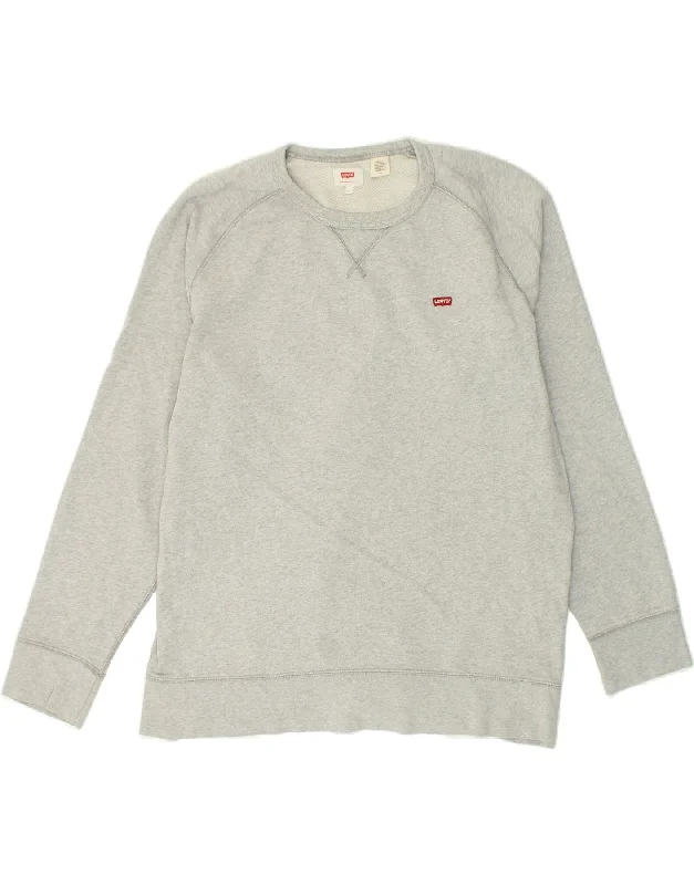 LEVI'S Mens Sweatshirt Jumper Large Grey Cotton Hoodie with Illustration Artistic Creative LEVI'S Mens Sweatshirt Jumper Large Grey Cotton Hoodie with Illustration Artistic Creative