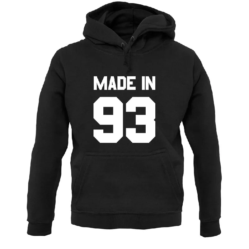 Made In '93 Unisex Hoodie Zip Hoodie Drawstring Kangaroo Pocket