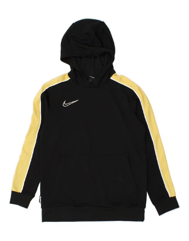 NIKE Boys Dri Fit Graphic Hoodie Jumper 10-11 Years Medium Black Hoodie with Slim Fit Tailored Modern NIKE Boys Dri Fit Graphic Hoodie Jumper 10-11 Years Medium Black Hoodie with Slim Fit Tailored Modern