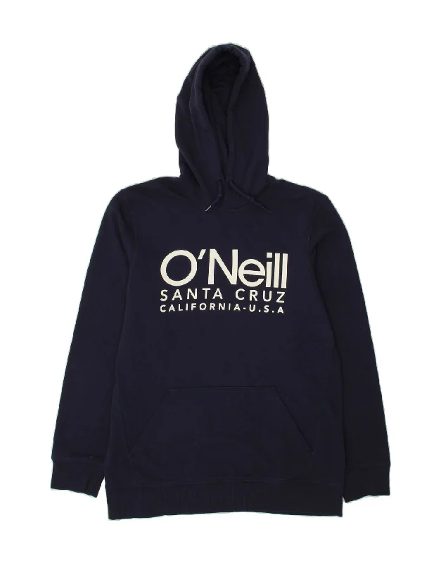O'NEILL Mens Graphic Hoodie Jumper Large Navy Blue Hoodie with Ribbed Neckline Snug Warm O'NEILL Mens Graphic Hoodie Jumper Large Navy Blue Hoodie with Ribbed Neckline Snug Warm