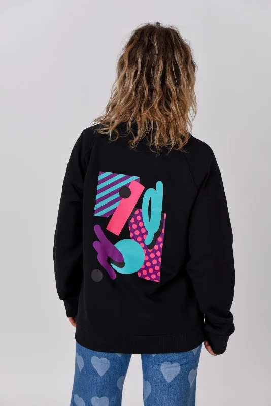 Penfold Sweatshirt - Black Hoodie with Hem Elastic Stretchable Comfortable
