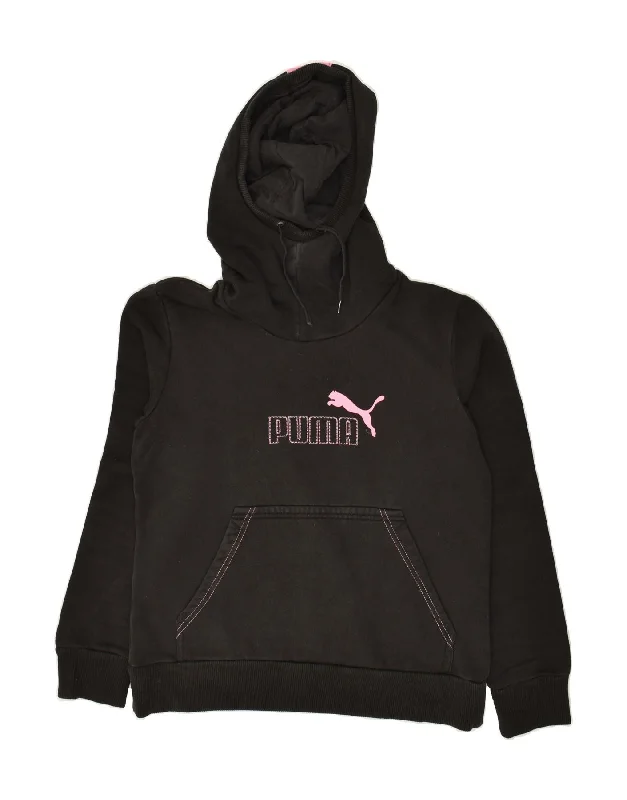 PUMA Womens Graphic Hoodie Jumper UK 14 Large Black Cotton Hoodie with Camouflage Military Edgy PUMA Womens Graphic Hoodie Jumper UK 14 Large Black Cotton Hoodie with Camouflage Military Edgy