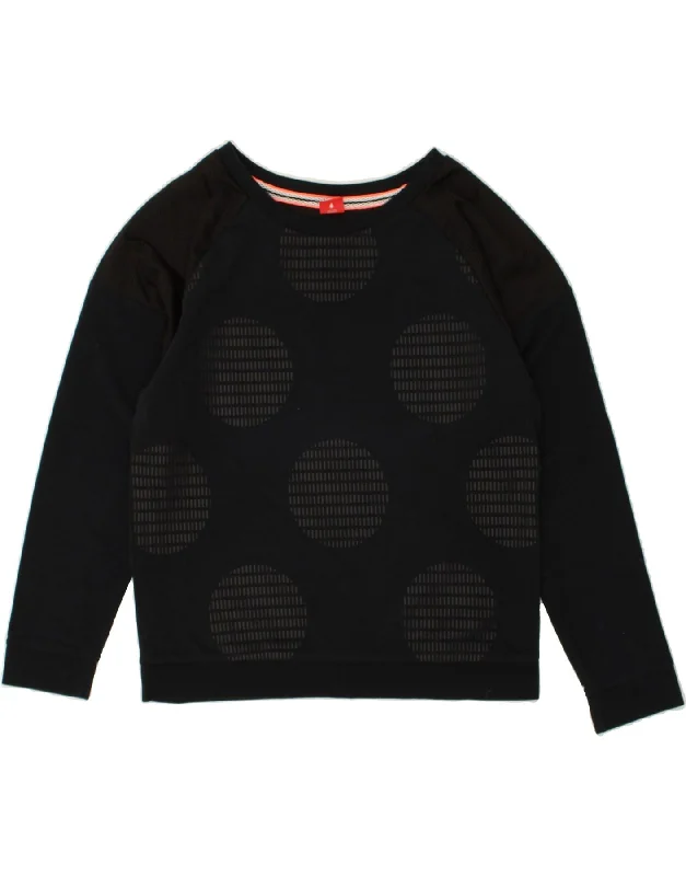 PUMA Womens Graphic Sweatshirt Jumper UK 16 Large Navy Blue Spotted Cotton Hoodie with Crew Neck Simple Timeless PUMA Womens Graphic Sweatshirt Jumper UK 16 Large Navy Blue Spotted Cotton Hoodie with Crew Neck Simple Timeless