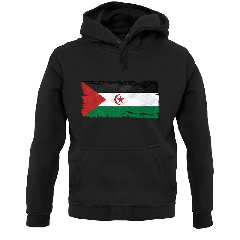 Sahrawi Arab Democratic Republic Grunge Style Flag Unisex Hoodie Hoodie with Relaxed Fit Easy Casual Sahrawi Arab Democratic Republic Grunge Style Flag Unisex Hoodie Hoodie with Relaxed Fit Easy Casual