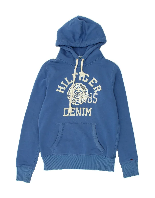 TOMMY HILFIGER Mens Graphic Hoodie Jumper Small Blue Cotton Hoodie with Tie-Dye Psychedelic Retro TOMMY HILFIGER Mens Graphic Hoodie Jumper Small Blue Cotton Hoodie with Tie-Dye Psychedelic Retro