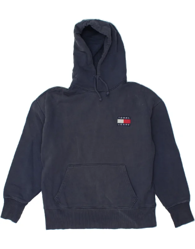 TOMMY HILFIGER Mens Hoodie Jumper Small Navy Blue Cotton Hoodie with Turtle Neck Cozy Winter TOMMY HILFIGER Mens Hoodie Jumper Small Navy Blue Cotton Hoodie with Turtle Neck Cozy Winter